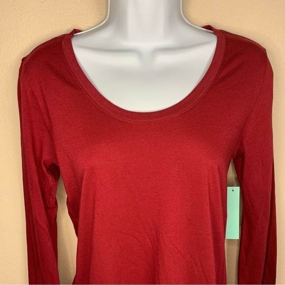 NEW Abound XXS Burgundy Red Long Sleeve Stretch 00 Casual - Picture 3 of 8